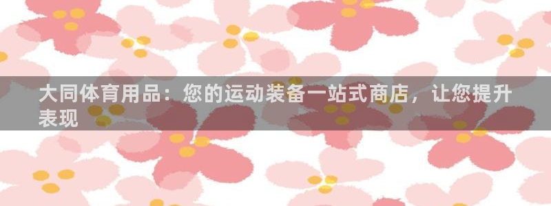 欧陆娱乐平台优势：大同体育用品：您的运动装备一站式商