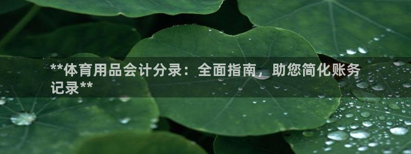 欧陆娱乐能提现嘛?：**体育用品会计分录：全面指南，