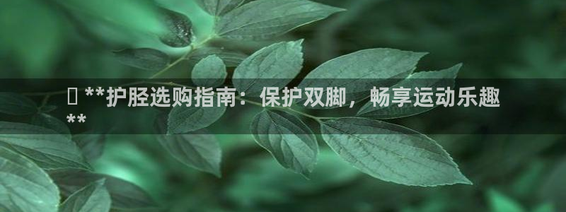 欧陆娱乐怎么注册会员：✅ **护胫选购指南：保护双脚